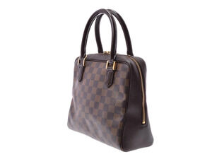 Louis Vuitton Handbag Leather Damier Brown Brera